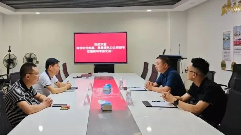 湖北中元電力科技、晟鑫源電力工程領(lǐng)導(dǎo)蒞臨我司考察交流